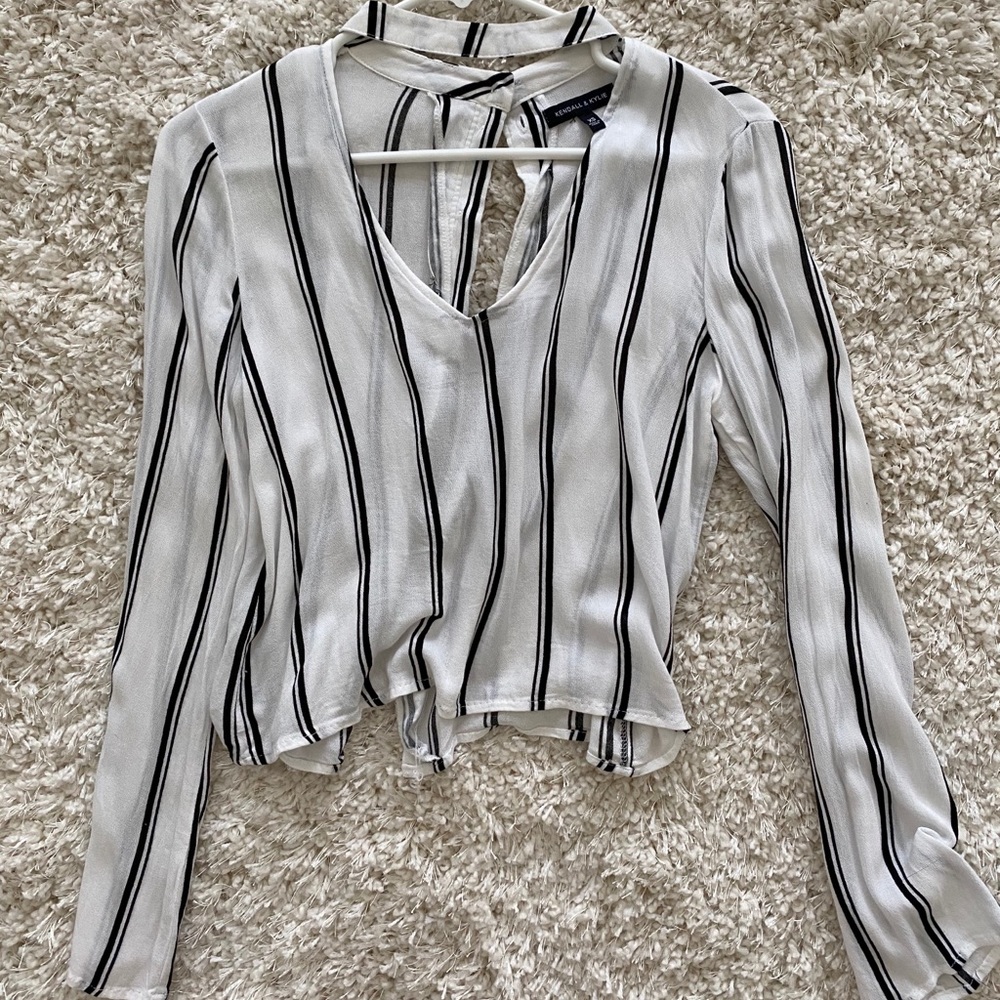 Striped Blouse: Kendall x Kylie